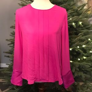 J.Crew pleat front ling sleeve blouse